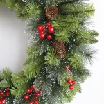 Christmas Hanging Garland Decorative Lighting Holiday Art Wreath Festival Theme Multifunctional for Door Window Fireplace