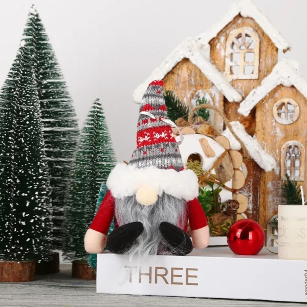 Christmas decoration supplies knitted hat spherical forest old man pendant creative doll pendant tree pendant