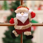 Christmas Tree Decorations - Adorable Dancing Santa, Snowman, Deer & Bear | Soft Plush Hanging Ornaments | Xmas Holida
