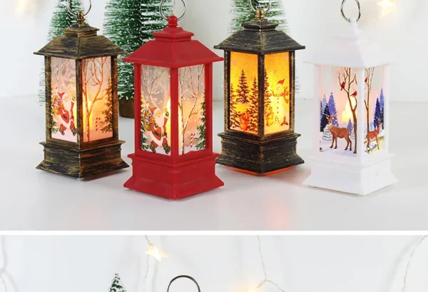 Christmas Lantern Light Merry Christmas Decorations for Home 2025 Navidad Christmas Tree Ornaments Xmas Gifts New Year 2026