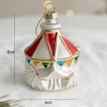 Christmas Glass Ornament Merry Christmas Decorations for Home 2024 Xmas Tree Ornament Navidad Noel Kids Gift Happy New Year 2025