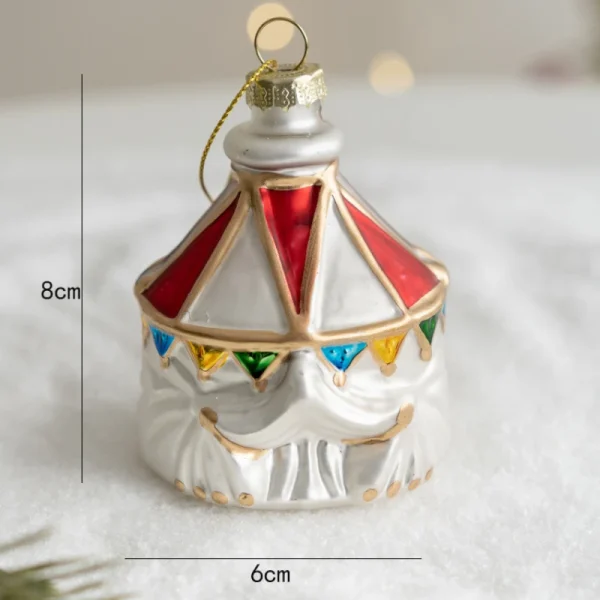 Christmas Glass Ornament Merry Christmas Decorations for Home 2024 Xmas Tree Ornament Navidad Noel Kids Gift Happy New Year 2025