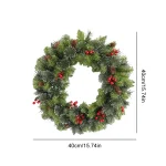 Christmas Hanging Garland Decorative Lighting Holiday Art Wreath Festival Theme Multifunctional for Door Window Fireplace