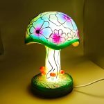 1pc Mushroom Statue Led Light, Resin Mushroom Ornament Luminous Usb Plug, Home Desktop Lighting Bedside Decoration Crafts