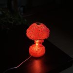 1pc Mushroom Statue Led Light, Resin Mushroom Ornament Luminous Usb Plug, Home Desktop Lighting Bedside Decoration Crafts