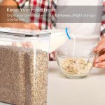 Set of 2/4 Cereal Storage Containers, Made from Bpa-Free Plastic, Designed to Be Airtight for Storing Food. Each Container Holds 2.5 Liters (88 Ounces) And Is Suitable for Cereals, Snacks, And Sugar. This 4pcs Set Includes Cereal Dispensers with Labels in