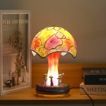 1pc Mushroom Statue Led Light, Resin Mushroom Ornament Luminous Usb Plug, Home Desktop Lighting Bedside Decoration Crafts