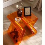 1pc, Acrylic Transparent Side Table, Luxury Sofa Coffee Table, Minimalist Bedside Table For Small Apartment, Modern Casual Style, Home Furniture