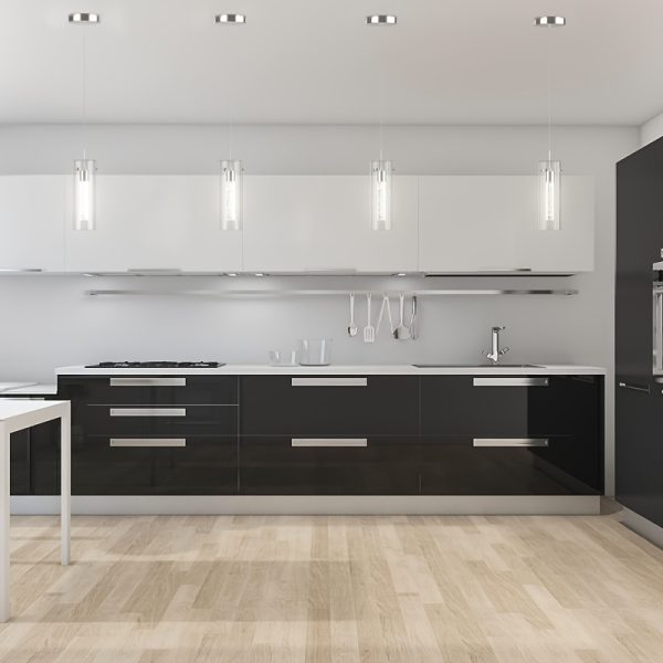 Chandelier Ceiling Light, LED Kitchen Lighting Crystal Chandelier for Kitchen Island, 1-Light Integrated Kitchen Pendant with Bubble Glass Modern Island Lamp