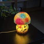 1pc Mushroom Statue Led Light, Resin Mushroom Ornament Luminous Usb Plug, Home Desktop Lighting Bedside Decoration Crafts