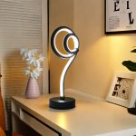 Modern Creative Lollipop-Shaped 3-Color LED Desk Lamp, Dimmable Metal Table Light with Adjustable Lighting, Push Button Control, USB Powered for Various Room Types - Fantasy Theme Desk Lamp Without Battery