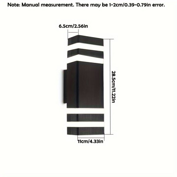 1pc Outdoor Wall Light, Double Head Wall Light, Outdoor Street Light For Courtyard Garden Porch Corridor Modern, Up And Down Lighting, E26/E27 Bulb Base